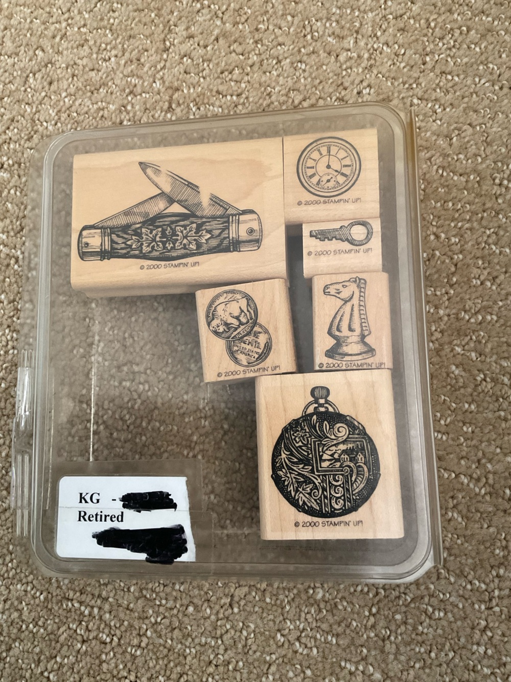 Stampin’ Up! Papa’s Pocket Retired Stamp Set Vintage 2000